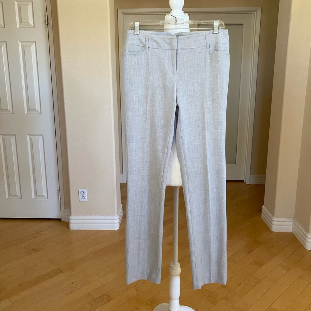 Amanda + Chelsea Light Gray Straight Legged Trousers
